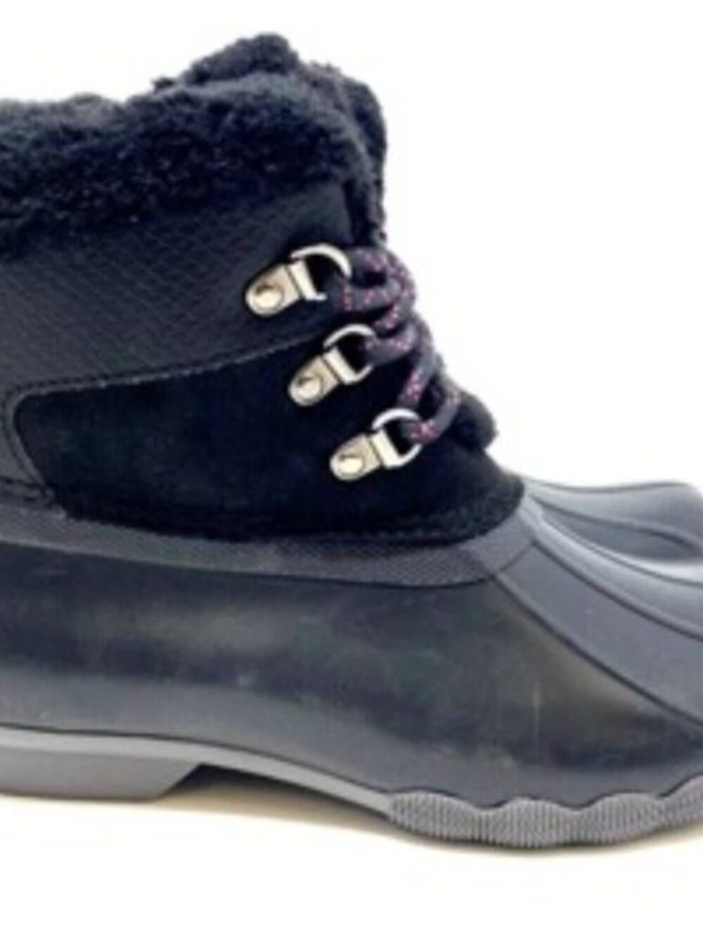 Sperry Alpine STK166416 Winter Snow Rain Saltwater Black Lace Up Women's Size 5 - Picture 3 of 9